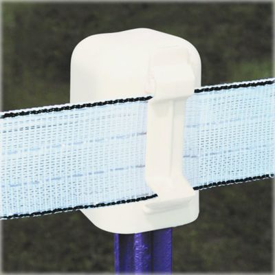 Image showing  T-Post Safety Caps and Insulators, White, 10-Pack