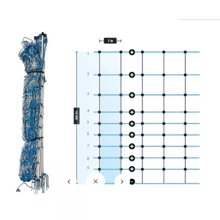 Starkline Positive/Negative Electric Sheep and Goat Netting 48 in x 164 ft. Electric Netting