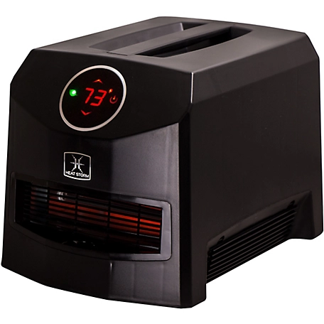 Heat Storm 5,200 BTU Touchscreen Portable Infrared Space Heater with Handle, 1,500W, Black, 18 in. x 12 in. x 17 in.