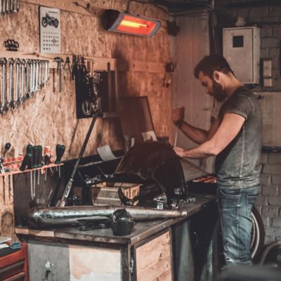 Image showing 6 th Heat Storm Electric Infrared Space Heater, 15 sq. ft., 5,200 BTU, 1,500W, Garage and Patio Wall Mounted