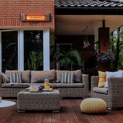 Image showing 7 th Heat Storm Electric Infrared Space Heater, 15 sq. ft., 5,200 BTU, 1,500W, Garage and Patio Wall Mounted