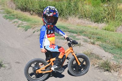 Image showing 8 th Massimo Youth 350W E13 Electric Balance Bike, Orange