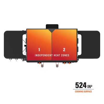 Image showing 7 th Blackstone 2-Burner Electric Air Fryer Griddle Station, 28 in., Black