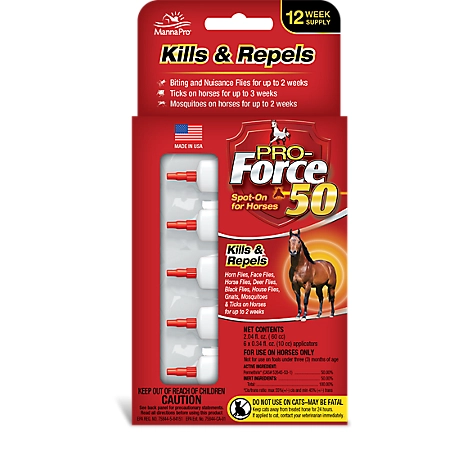 Manna Pro Pro Force 50 Spot On for Horses, 6-Pack