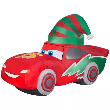 Gemmy Airblown Lightning McQueen inflatable with hat Disney Christmas Inflatables