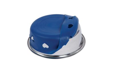 Image showing  Non-Skid Stainless Steel Silicone Bone Dog Bowl, 1 pk.