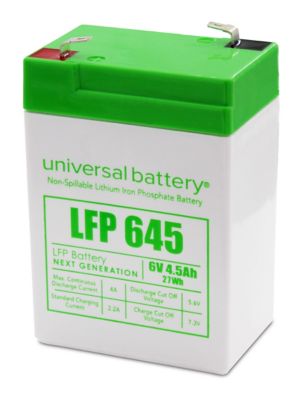 Universal Power Group 6V 4.5Ah Lithium LFP Battery