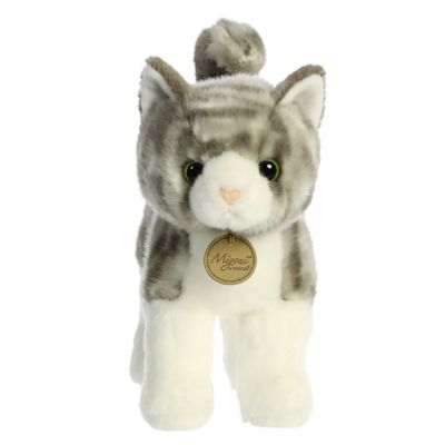 Image showing  Miyoni Gray Tabby Cat Stuffed Animal, 9 in.