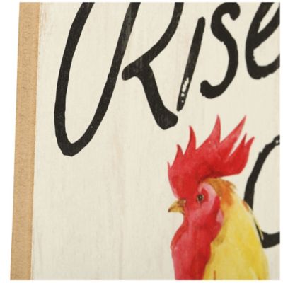 Image showing  Rise and Shine Rooster Wood Wall Decor, 10 in. x 12 in. x 0.375 in.