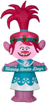 Gemmy Airblown Inflatable Poppy in Holiday Outfit with Banner, Universal