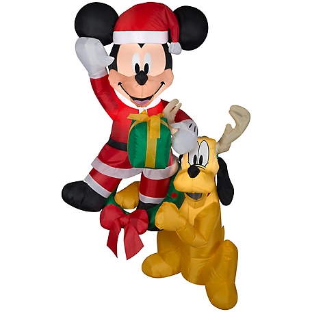 Gemmy Airblown Inflatable Hanging Mickey and Pluto, Disney