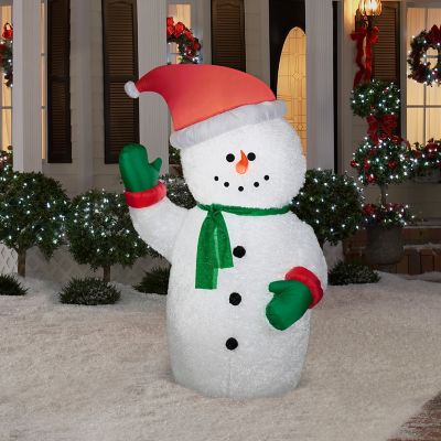 Image showing  6 ft. Outdoor Mixed Media Snowman Inflatable Christmas Decoration