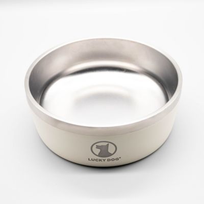 Image showing  Double Wall Non Slip Stainless Steel Dog Bowl, 5 Cups, 1-Pack