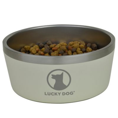 Lucky Dog Double Wall Non Slip Stainless Steel Dog Bowl, 8 Cups, 1-Pack