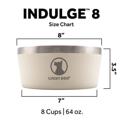 Image showing  Double Wall Non Slip Stainless Steel Dog Bowl, 8 Cups, 1-Pack