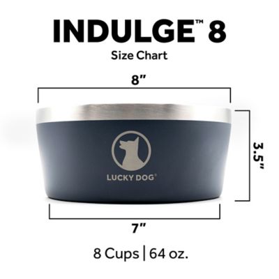 Image showing  Double Wall Non Slip Stainless Steel Dog Bowl, 8 Cups, 1-Pack