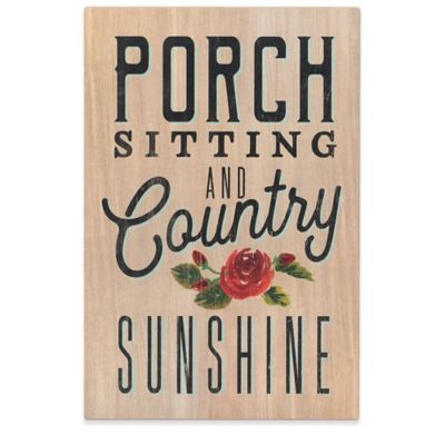 Creative Market Porch Sitting and Country Sunshine Wood Wall Decor, 11.25 in. x 16.875 in. x 0.375 in.