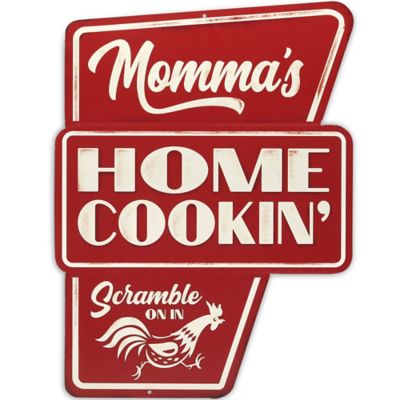 Open Road Brands Mommas Home Cookin Metal Sign, 15 in. x 20 in.