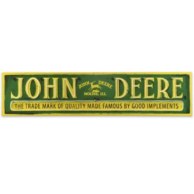 John Deere Painted Neon Wood Wall Decor, 72 in. x 16.5 in.