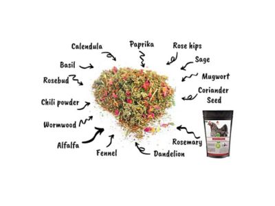 Image showing 5 th Pampered Chicken Mama WormBGone Nesting and Chicken Coop Herbs for Pet Chickens, 10 oz.