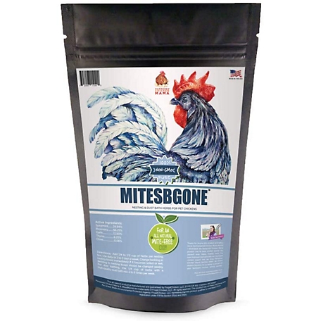 Pampered Chicken Mama MitesBGone Dust Bath and Coop Herbs for Pet Chickens, 16 oz.