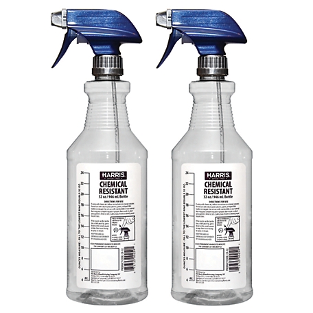Harris 32 oz. Chemically Resistant Professional Empty Spray Bottles, 2-Pack