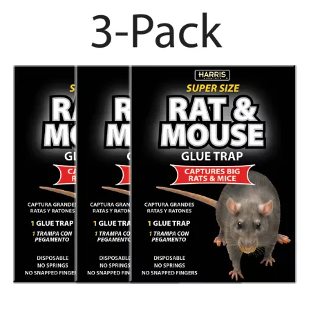 Harris Glue Traps for Large Rats and Mice Pack of 3 Animal & Rodent Traps