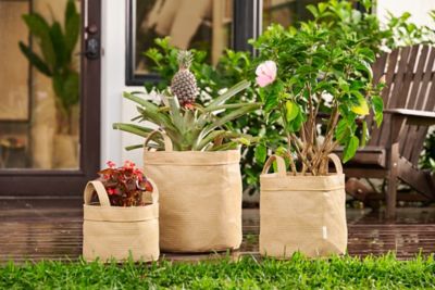 Coolaroo 2 gal., 5 gal., 10 gal. HDPE Fabric Combo Grow Bags, Desert Sand, 5 pk.