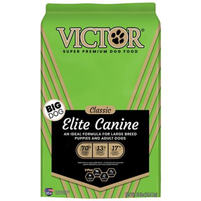 Victor Classic Elite Canine, Large Breed, All Life Stages, Dry Dog Food Switched to this Victor Elite when my pup turned 1 year old from his large breed puppy food