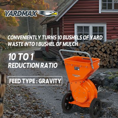 Image showing 9 th YARDMAX 3 in. Diameter 212cc Gas 2-in-1 Chipper