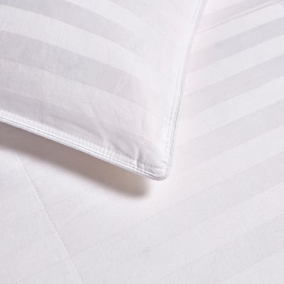 Image showing  All-Season Cotton Damask Stripe Down Comforter