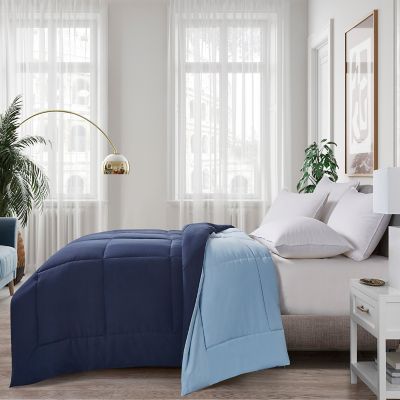 Image showing 1 th Blue Ridge Home Fashions All-Season Microfiber Color Reversible Down Alternative Comforter