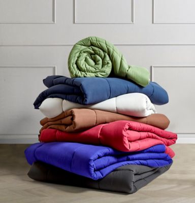 Image showing 4 th Blue Ridge Home Fashions All-Season Microfiber Color Reversible Down Alternative Comforter