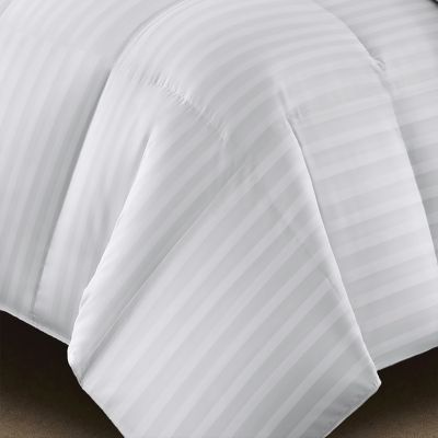 Image showing  All-Season Cotton Damask Stripe Down Alternative Comforter