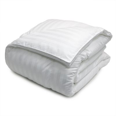 Image showing  All-Season Cotton Damask Stripe Down Alternative Comforter