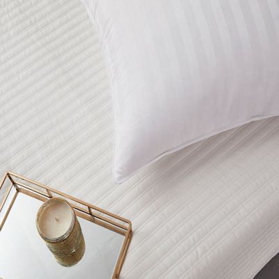 Image showing  Supreme Cotton Damask Stripe Down Pillow, King, Soft, 350 Thread Count