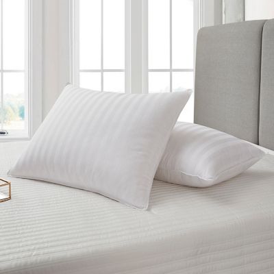 Blue Ridge Home Fashions Cotton Damask Stripe Down Pillow, Jumbo, Medium Firm, 500 Thread Count