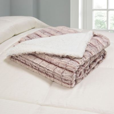 Blue Ridge Home Fashions Micromink and Sherpa Reversible Throw Blanket I purchased two of the sherpa reversible throw blankets and I can say enough good things about them