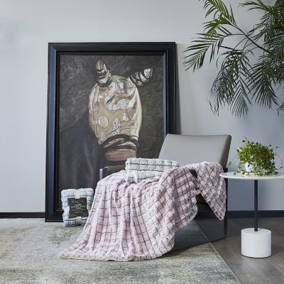 Image showing  Micromink and Sherpa Reversible Throw Blanket, 50 in. x 60 in.