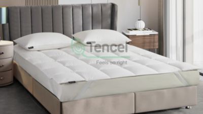 Image showing  Tencel and Cotton Blend Breathable RDS Down Mattress Topper