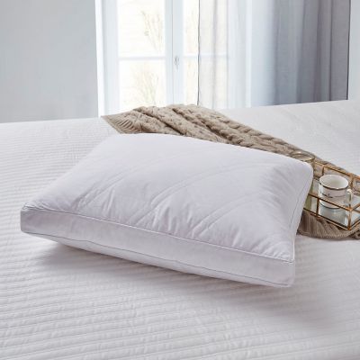 Image showing  Cambric Cotton Quilted 95/5 Goose Feather/Down Pillows, Jumbo, Medium Firm, 233 Thread Count, 2 pc.