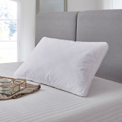 Image showing  Cambric Cotton Quilted 95/5 Goose Feather/Down Pillows, King, Medium Firm, 233 Thread Count, 2 pc.