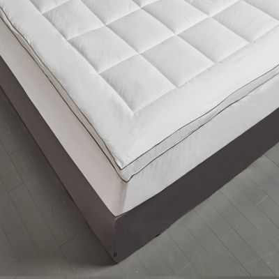 Image showing  233TC Polyester-Filled 2 in. Gusseted Mattress Topper