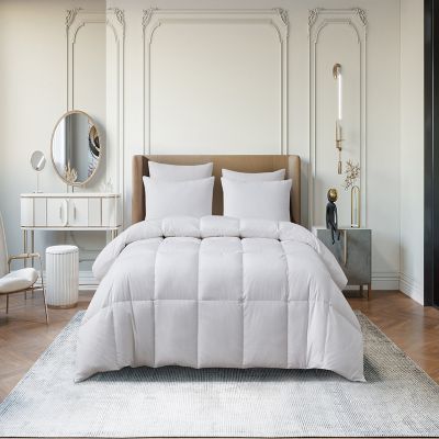 Image showing  Tencel/Cotton Blend Goose Down Fiber Comforter, All Seasons