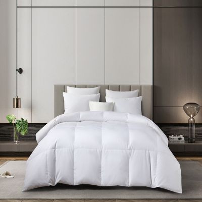 Martha Stewart Sateen Cotton RDS Down Comforter, Light Warmth, 300 Thread Count