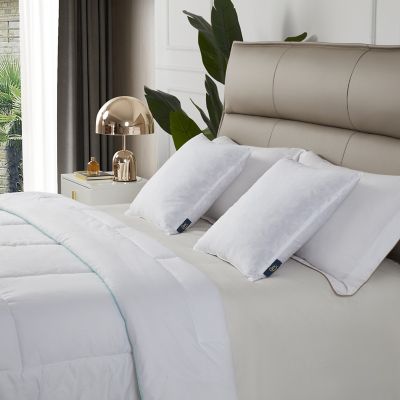 Image showing  Serta Cotton Decorative Feather Pillow Inserts, Medium Firm, 233 Thread Count, 2 pc.
