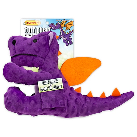 Ruffin' It Tuff Soft Durable Plush Dragon Dog Toy