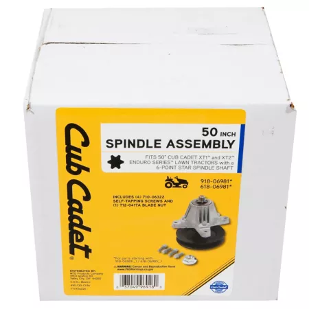 Cub Cadet Maintenance Free Spindle Kit for Cub 50" Deck Mower Blades