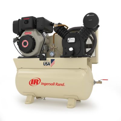 Ingersoll Rand 10 HP 30 gal. 2 Stage Horizontal Yanmar Engine