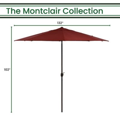 Image showing  Montclair 11 ft. Market Outdoor Umbrella, Chili Red